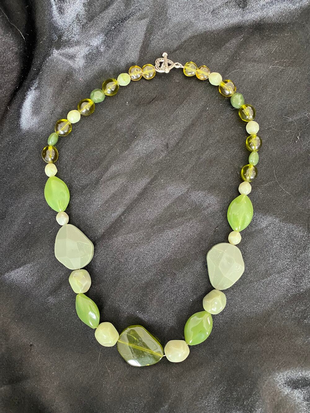 Green necklace, just a necklace